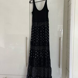 Anthropologie Black and White Maxi Dress